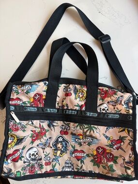 LeSportsac "Adios Star" Tattoo Messenger Bag